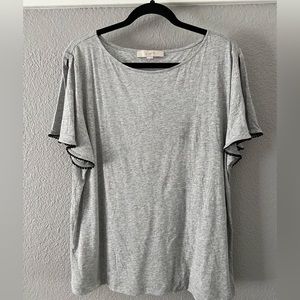 Loft gray knit top